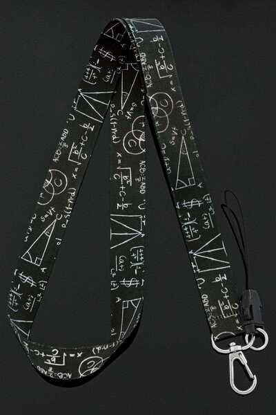 Apptakı Matematik Üçgen Geometri Yaka Kartı Boyun İpi Telefon Askısı - ASK0143