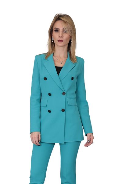 ÖNDER ÖZSOY Blazer Jacket-turquoise