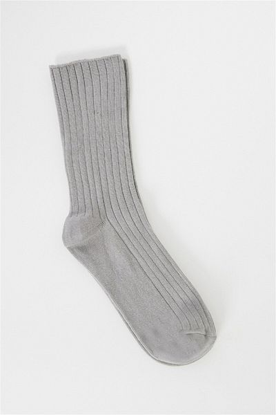 Suud Collection Gray Corded Socks