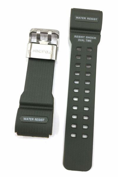 DUNLOP Dun-339 Blue Green and Black Colored Silicone Watch Band Strap
