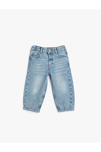 Koton Cotton Balloon Form Jeans - Pocketed