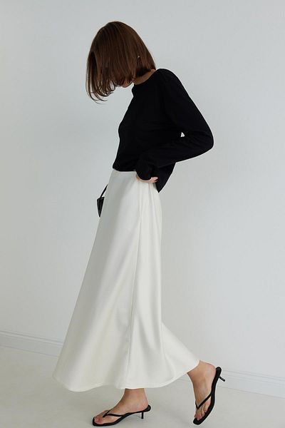 Suud Collection Атласна спідниця екрю