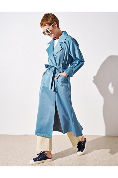 Kayra Geniş Klapalı Kap Kirli Mavi