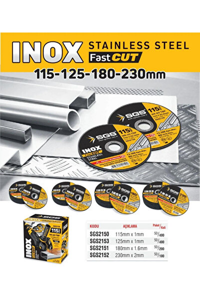 SGS INOX KESİCİ (230X1.9X22 MM)