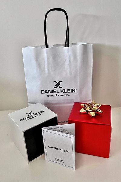 Daniel Klein Men's Wrist Watch with Green Dial Gold Silver Color Foksiyonlu