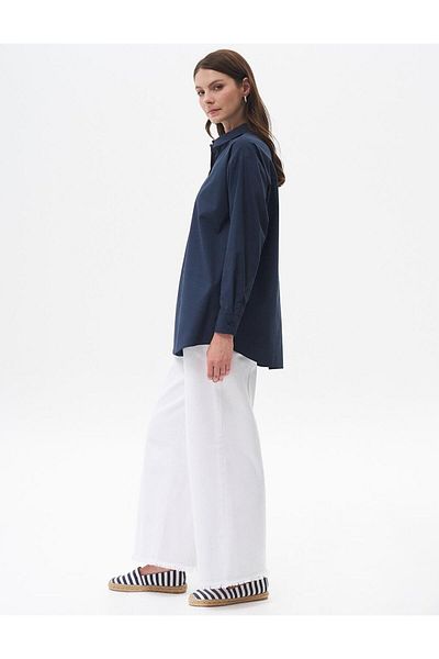 Kayra Πουκάμισο Navy Blue Poplin - Με κουμπί