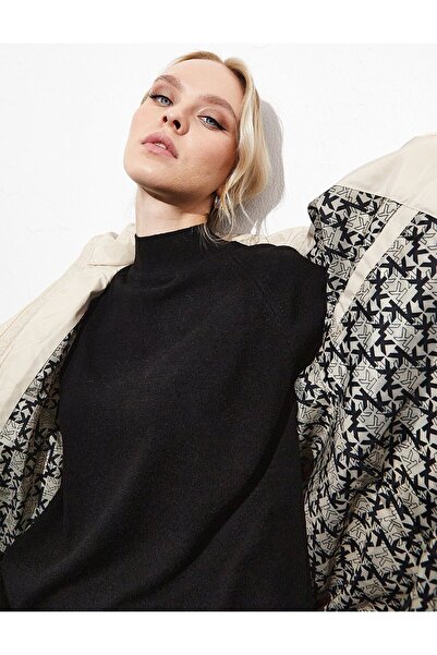 Kayra Quilted Stand Collar Hooded Fur Coat Cream