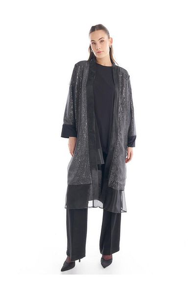 Vivencia Set dublu cu paiete Negru