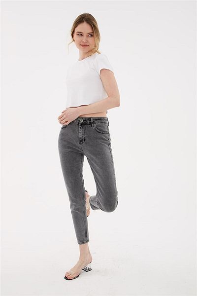 Fashion Friends Pantaloni gri din denim