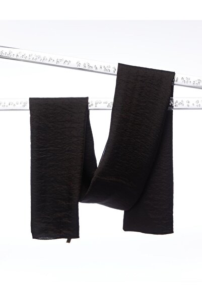 Kayra Kare Monogram Jakarlı Viskon Dokuma Şal Siyah