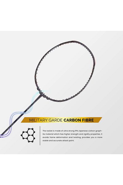 Apacs Z-Ziggler Unstrung Graphite Badminton Racket with Full Cover | 38LBS Tension