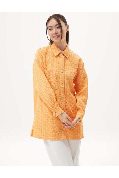 Kayra Light Orange Wafer Jacket - Accessory Detailed