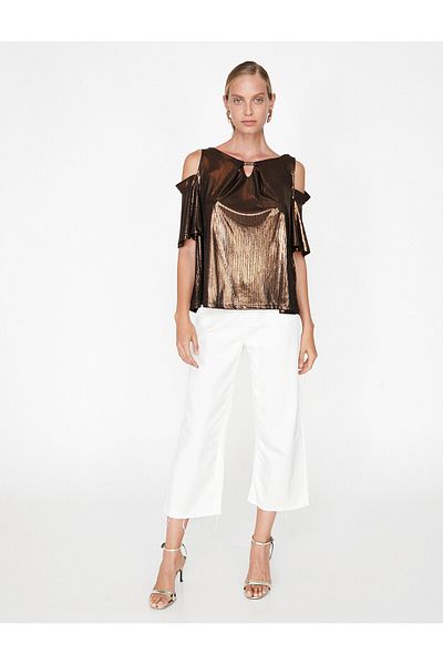Koton Women's Bronze T-Shirt