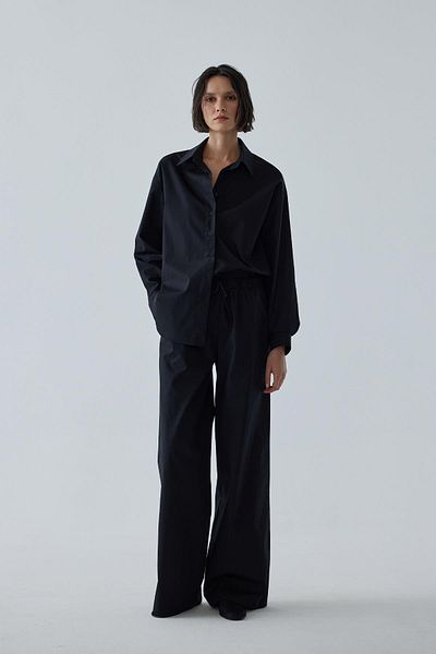 Suud Collection Black Oversize Basic Shirt