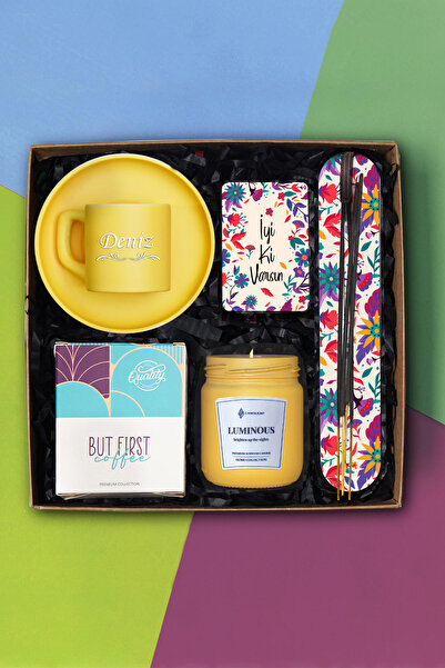 TrendHediye Kişiye Özel Renkli Fincan, Kahve, Kokulu Cam Mum, Tütsü & Hediye ...