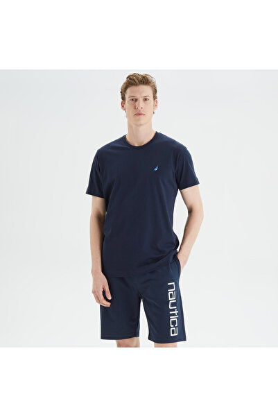 Nautica Erkek Lacivert Standart Fit T-shirt
