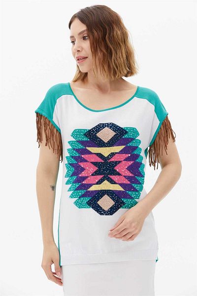 Two Mail Kilim Patterned Blouse Colombia