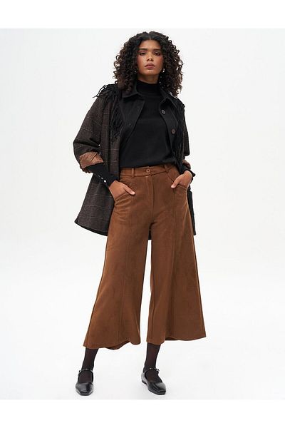 KYR Παντελόνι Camel Suede - Ελαστική μέση