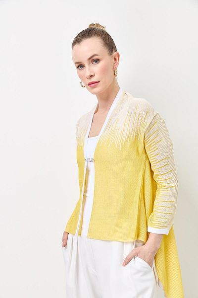 Two Mail Haroşeli Striped Cardigan YELLOW