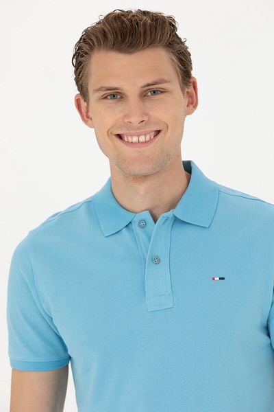 U.S. Polo Assn. Ανδρικό μπλουζάκι Basic Turquoise 50267011-VR093