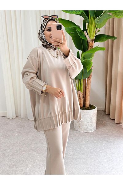 ASEL FASHİON Beige Premium Levita Modal Set