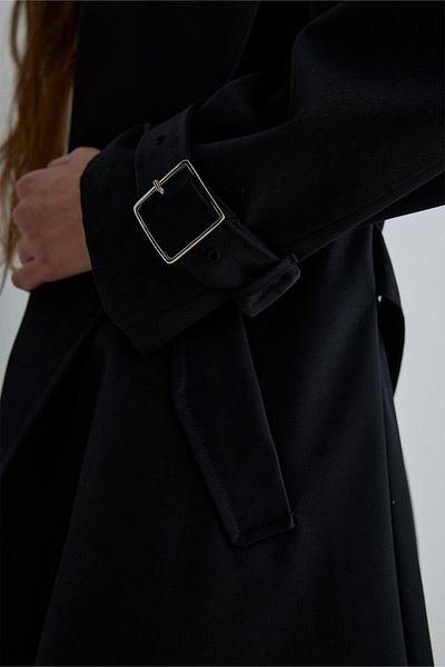 Suud Collection Trenčkot Black Rowe Gabardine
