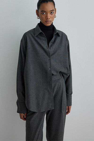 Suud Collection Smoked Jil Cotton Basic Shirt