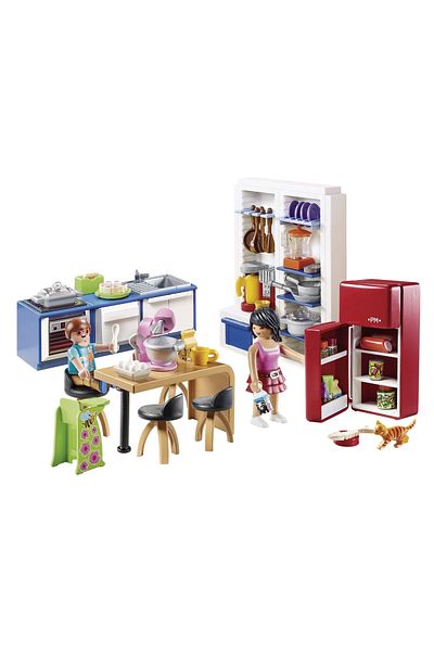 Playmobil Dollhouse 70206 Family Kitchen, 4 Years Old and Above