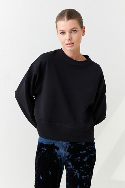 Setre Long Sleeve Crew Neck Black Sweatshirt