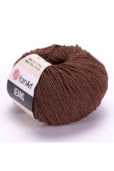 Yarnart Yarn Art Jeans 70 - Σκούρο Καφέ Amigurumi Ύφασμα Ζακέτας και Μωρού Punchi