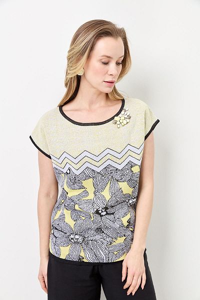 Two Mail Low Sleeve Knitwear YELLOW
