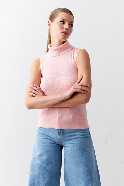 Setre Powder High Top Basic Sleeveless Knitwear Blouse