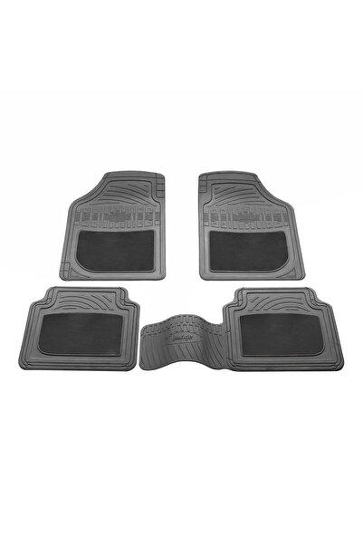 TEAMCAR Renault Clio 2 Paspas Gri Yarım Halı Tam Kauçuk Universal