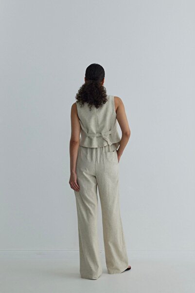 Suud Collection Pantaloni din in natural Portofino