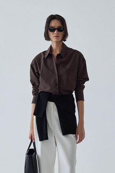 Suud Collection Sortie Bitter Brown - Short Oversize Shirt
