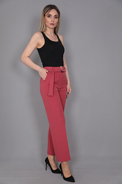 ÖNDER ÖZSOY Kısa Bol Paça Pantolon-kiremit