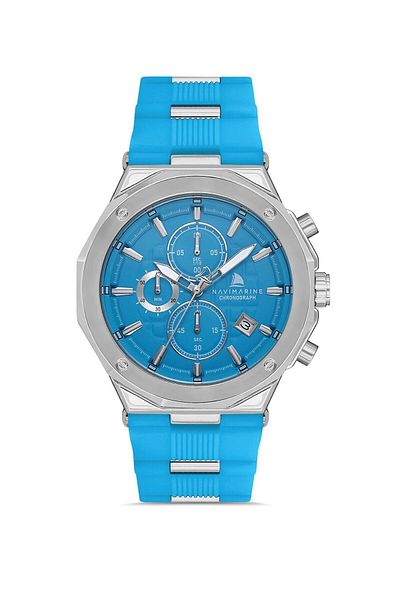 Navimarine Hh03 Chronograph Silicone Blue Men's Wristwatch