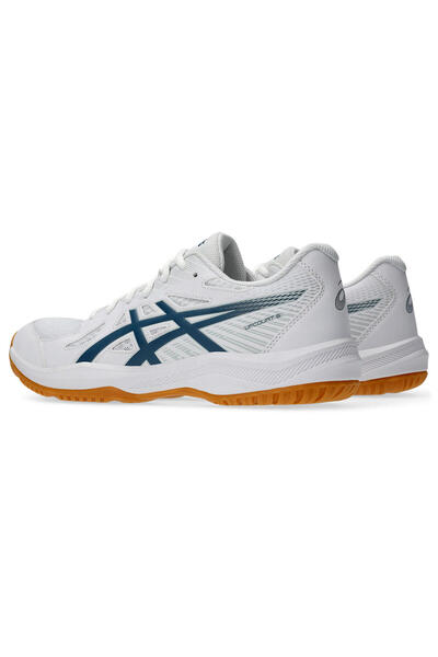 Asics Upcourt 6 ανδρικά λευκά παπούτσια βόλεϊ 1071A104-100
