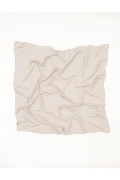 Kayra Silver Color Spiral Patterned Scarf