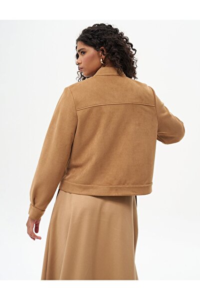 KYR Camel Suede Jacket - Με κουμπί