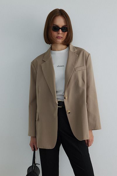 Suud Collection Mink Masculine Blazer Jacket