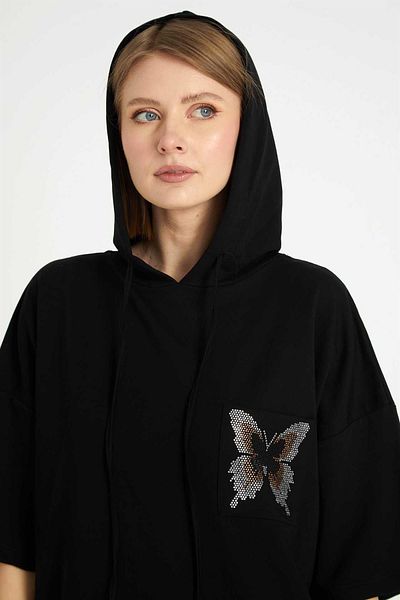 Two Mail Butterfly Blouse Black