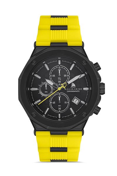 Navimarine Hh03 Chronograph Silicone Yellow Men's Wristwatch