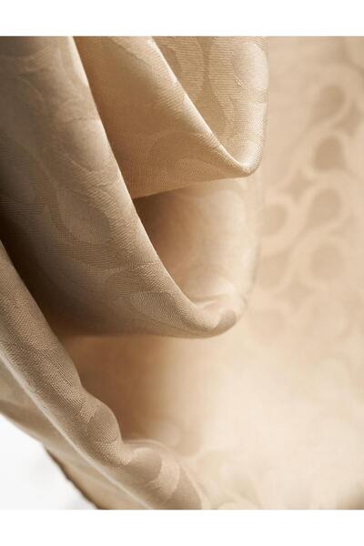 Kayra Beige Color Spiral Patterned Scarf