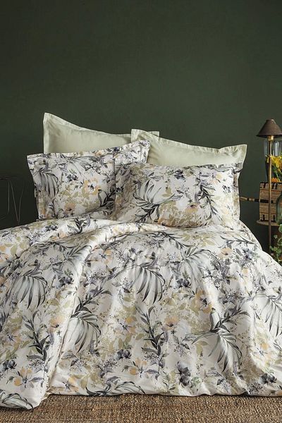 İssimo Home Fresco 300 Tc (120 TEL) digital cotton satin bedding Set Family Set
