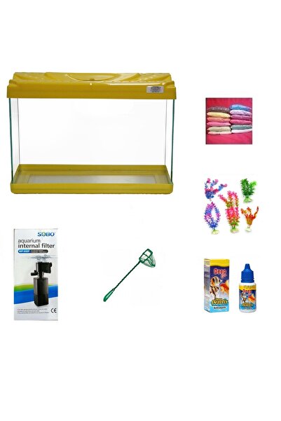 Kanki Pet Akvaryum KP3518 Hazır Set Sarı 35 CM ( 12 Litre )