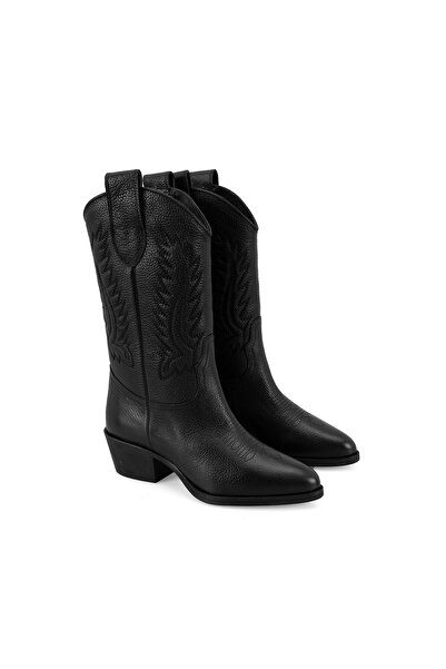 Desa Noa Siyah Kadın Deri Bot