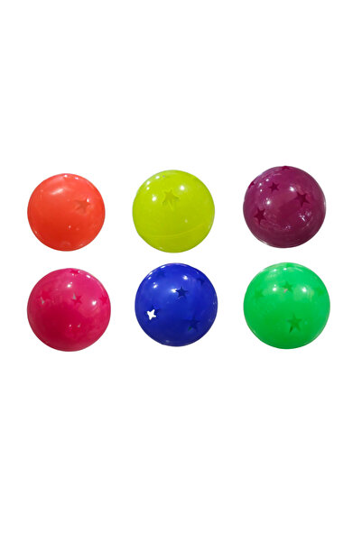 KARDELEN PET كرة قطط منقوشة على شكل نجمة - 4 سم (6 قطع)