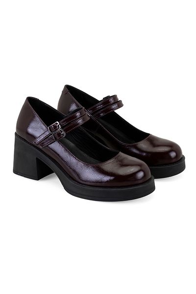 Desa Luisa Claret Red Women's Heeled Mary Jane Leather Classic Shoes