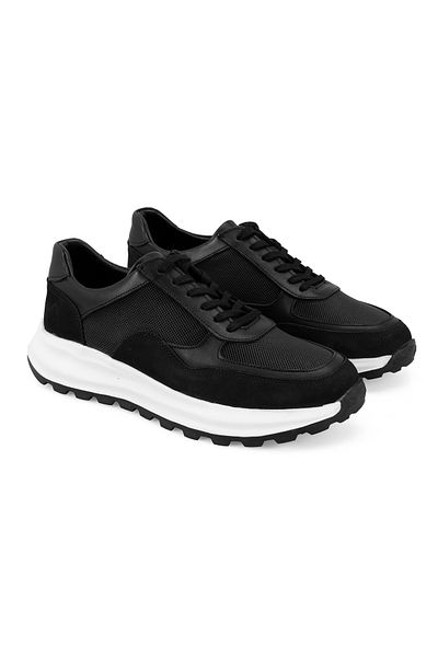 Desa Ανδρικά δερμάτινα αθλητικά παπούτσια Esteban Black